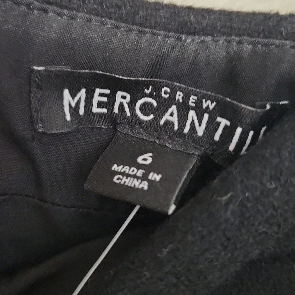 J Crew Mercantile Skirt Women's Size 6 Black Wool Polyester Blend Nwt NEW
